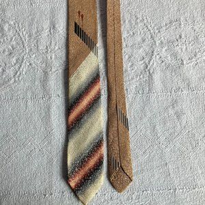 1950s 1960s Abstract Striped Necktie